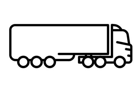 Cabover truck Cargo Transportation Truck or Lorryのイラスト素材