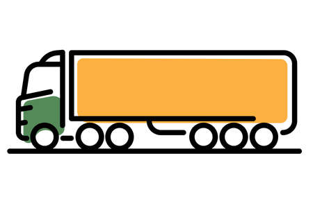 Cabover truck Cargo Transportation Truck or Lorryのイラスト素材