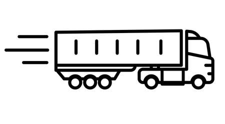 Cabover truck Cargo Transportation Truck or Lorryのイラスト素材