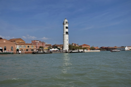 A part of Murano island view from one boat in the lagoon, Venice, Italy のeditorial素材