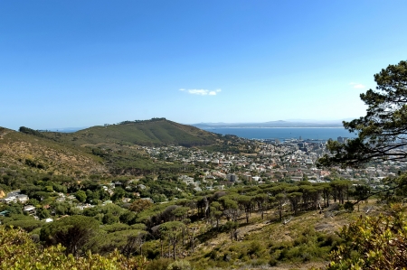 Signal hill, Cape town, Scenic view from Table Mountain, South Africa の写真素材