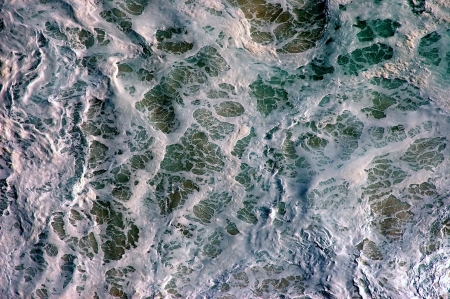 Ocean waves breaking background  Ocean waves breaking of the coast rock,