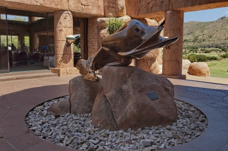 Animals sculpture in the lobby of one casino at Sun City, South Africaのeditorial素材
