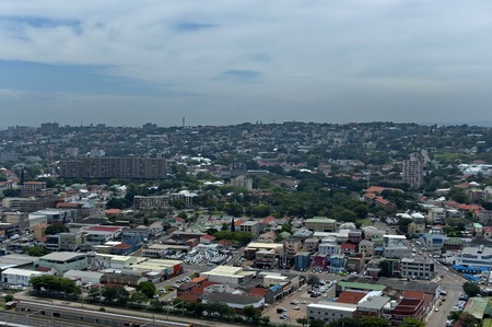 Above view to Durban city from Moses Mabhida stadium, South Africaのeditorial素材