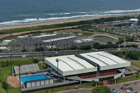 Above view to Durban cityscape, South Africaのeditorial素材