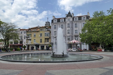 Fountain in centre of Plovdiv town, Bulgariaのeditorial素材