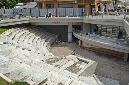 Plovdiv town in preparation of European Capital of Culture in 2019, Bulgaria. Excavations of ancient Plovdiv townのeditorial素材
