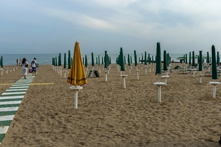 Lido di Jesolo, Adriatic sea, venetian Riviera, Italyのeditorial素材