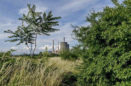 Distance view to Thermoelectric power plant "Sofia Iztok"のeditorial素材