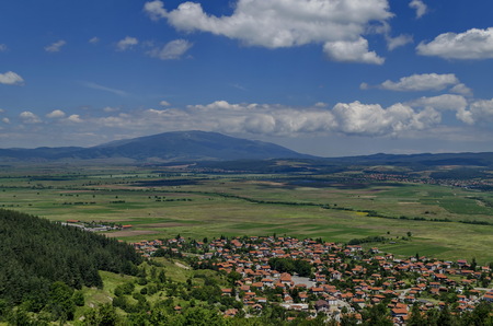 View from St. Spas hill to mountain Vitosha and Planaの写真素材
