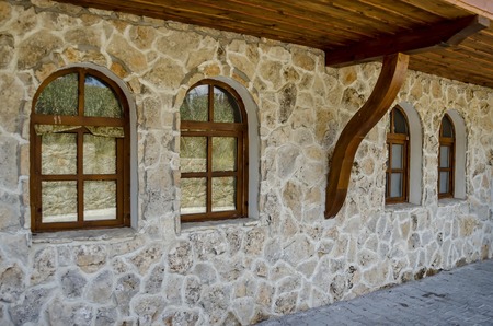 Fragment of new monastery building "Sv. Sv. Cosmas and Damian"のeditorial素材