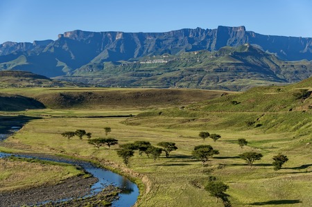 Royal Natal National Park in Drakensberg mountain, South Africaの写真素材