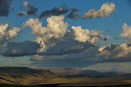 Landscape in the late afternoon  in Drakensberg mountainの写真素材