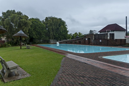 Garden lake/pond with cold water in Sabieのeditorial素材