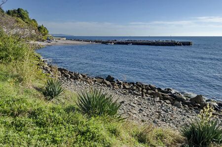 Life by seashore in Black sea Nessebarの写真素材