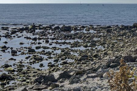 Life by seashore in Black sea Nessebarの写真素材