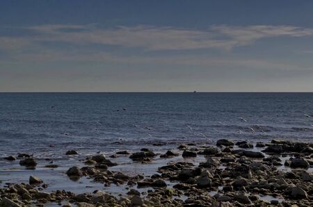 Life by seashore in Black sea Nessebarの写真素材