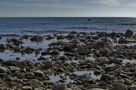 Life by seashore in Black sea Nessebarの写真素材