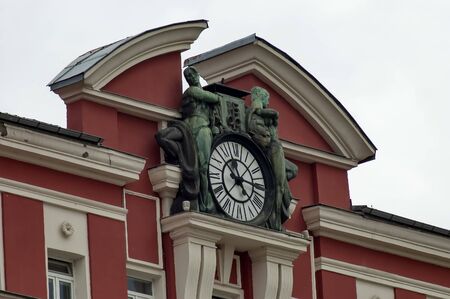 Old city clock in Sofiaの写真素材