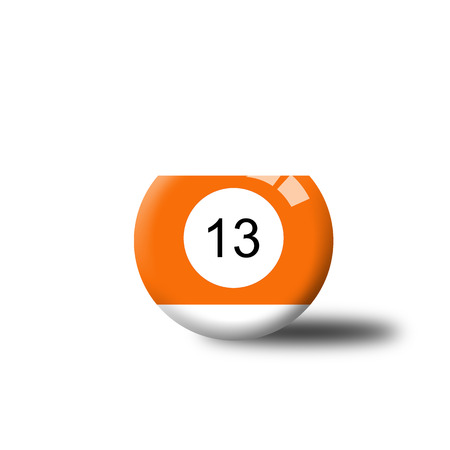 Number 13 Billiard Ballの写真素材