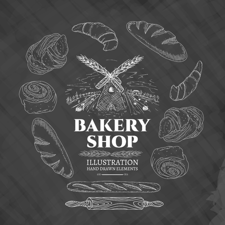 Bakery shop vector illustrationのイラスト素材