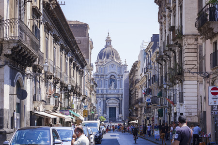 Catania, Sicily, Italy - august 4, 2018: beautiful cityscapeのeditorial素材