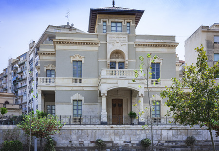 View of Catania, Sicily, Italy - facade of an ancient buildingのeditorial素材