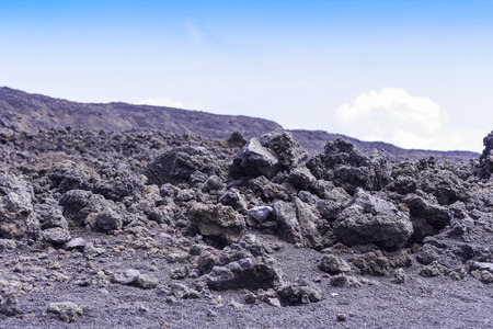 Lava on Mount Etna, volcano on Sicily, Italyのeditorial素材