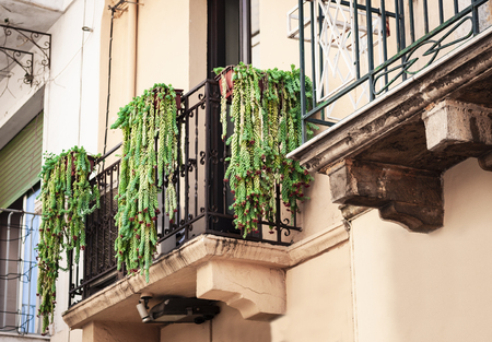 Balcony of Taormina, Sicily, Italyのeditorial素材