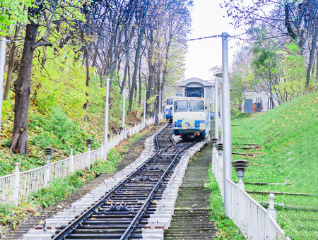 Urban funicular in Kiev, Ukraine