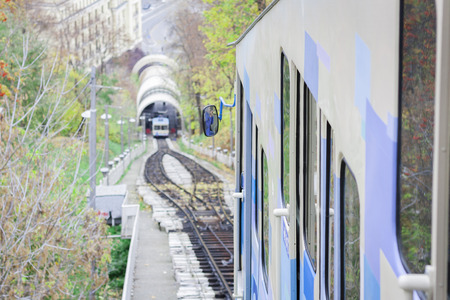 Urban funicular in Kiev, Ukraine - popular public transport