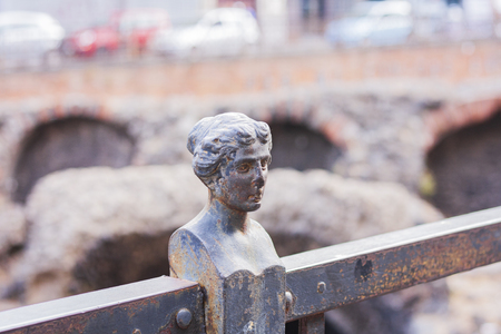 Metal decoration in a womanの写真素材