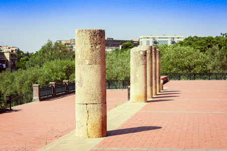 ruins of Gioeni, Catania, Sicilyの写真素材