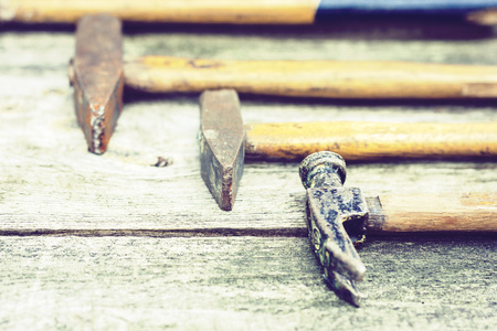 Set of vintage hand construction tools