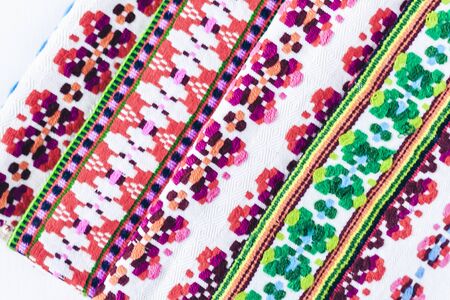 woven linen towels with embroidery, traditional handmade in Ukraine