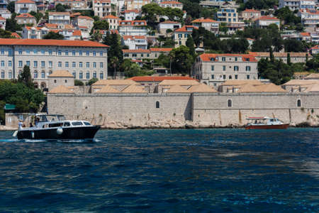 View of the old landmark Dubrovnik old town, Croatia, Adriatic coastの写真素材