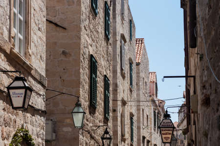 Dubrovnik, Croatia - August 13 2021: view of the street in old townのeditorial素材