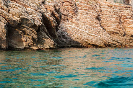 Beautiful landscape, sea view to the Adriatic coast near Budva, Montenegro, Europeの写真素材