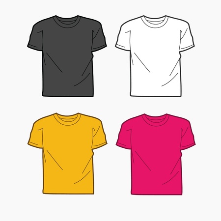 Men T-shirt templateのイラスト素材