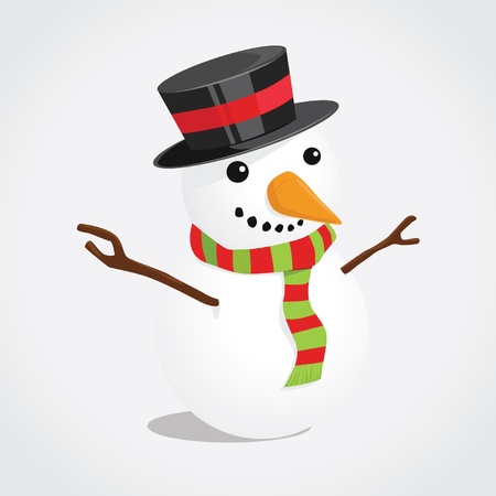  Christmas snowmanのイラスト素材