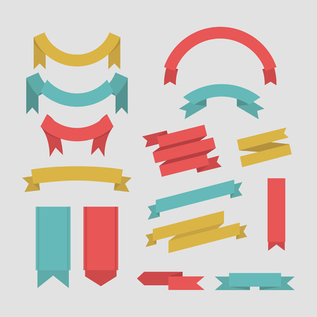 Ribbons collection vectorのイラスト素材