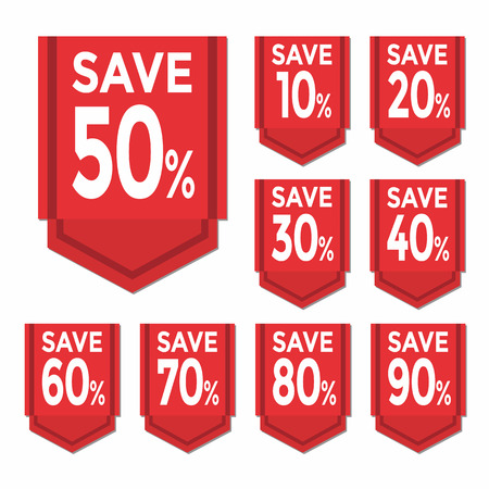 Save percent sticker price tag vectorのイラスト素材