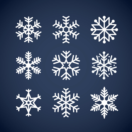 Set of vector snowflakesのイラスト素材
