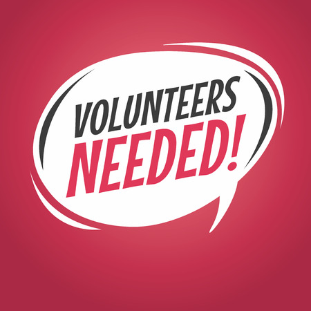 volunteers needed cartoon speech bubbleのイラスト素材