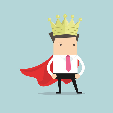 Businessman wearing a crown vectorのイラスト素材
