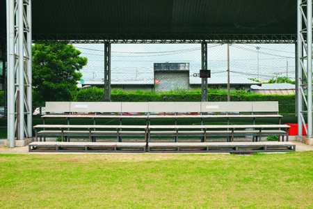 Bleacher in the soccer fieldの写真素材