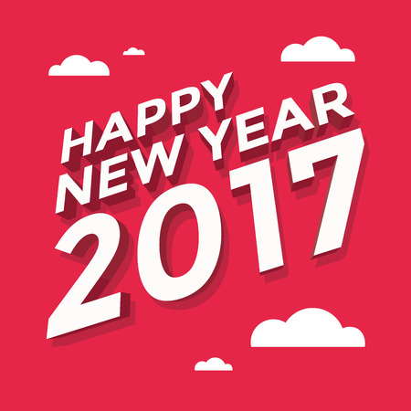 Happy new year 2017. vectorのイラスト素材