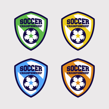 Soccer Logo or Football Club Sign Badge Setのイラスト素材