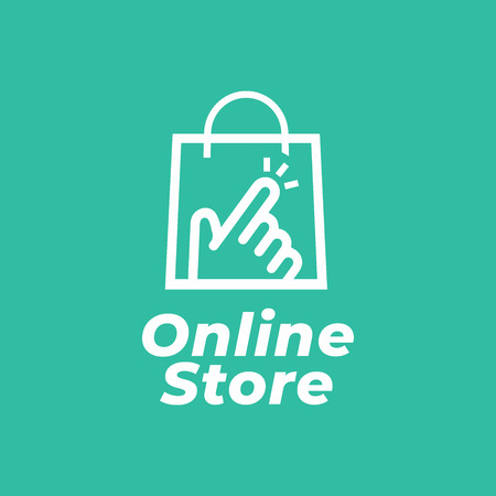 Online shop logo for business.のイラスト素材