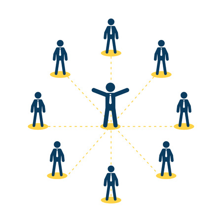 Business connectivity network infographic.のイラスト素材